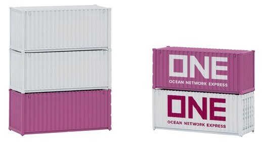 H0 - ONE 20'-Container, 5er-Set