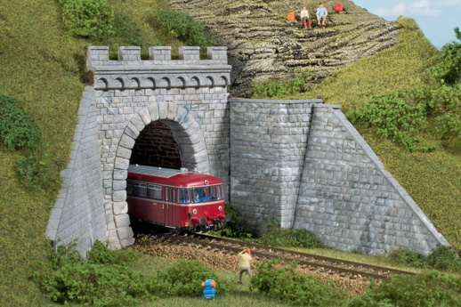 Tunnel portals single track H0 - Auhagen 11342