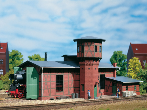 Locomotive shed with water tower H0-Auhagen 11400