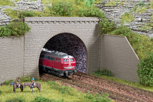 Tunelové portály dvoukolejné, 2 ks N-Auhagen 44636
