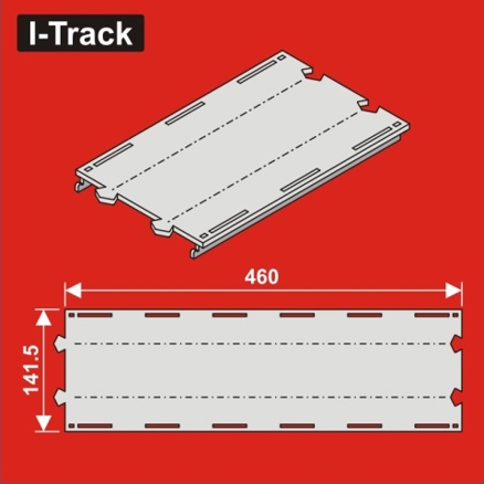 H0 Straight double-track segment 141,5x460mm 4pcs.