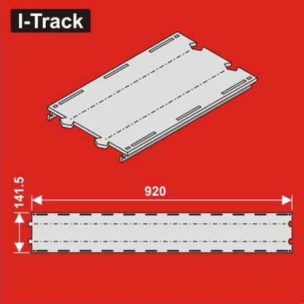 H0 Straight double-track segment 141,5x920mm 2pcs.