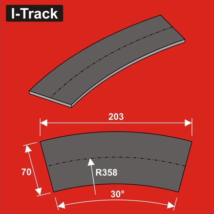 Track bedding segments Ra358x70x5mm 12 pcs