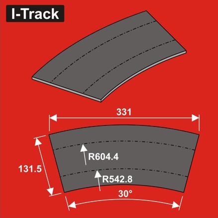 Track bedding Ra542,8/604,4x5mm,2T.12 pcs