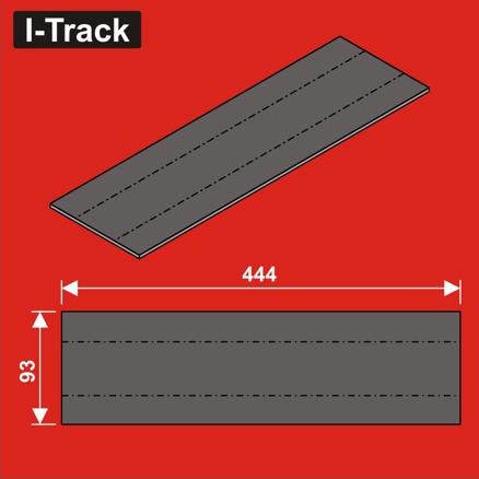 Track bedding segments  444x93x5mm 12 pcs
