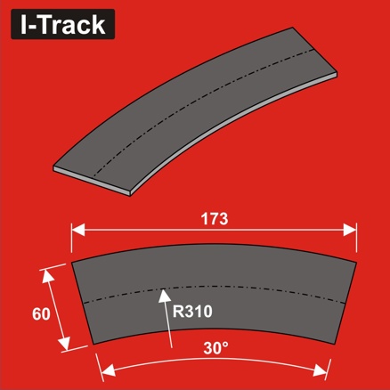 Track bedding segments Ra310x50x5mm 12 pcs