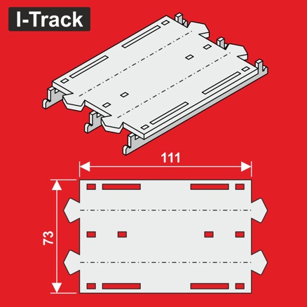Reducer for I-Track segments H0 double track