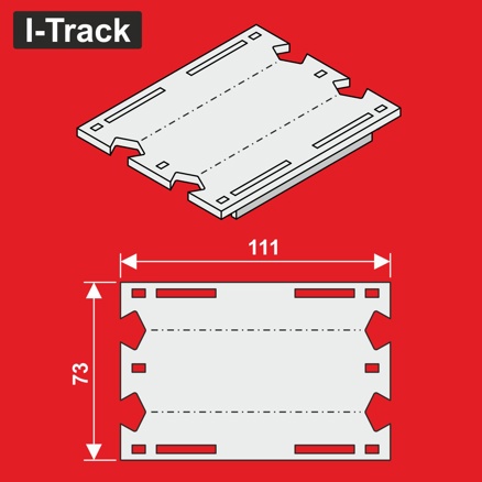 Reduzierstück für I-Track-Segmente 2 Gleisig