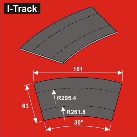 N Track bedding Ra261,8/295,4x3mm,2T.12 pcs