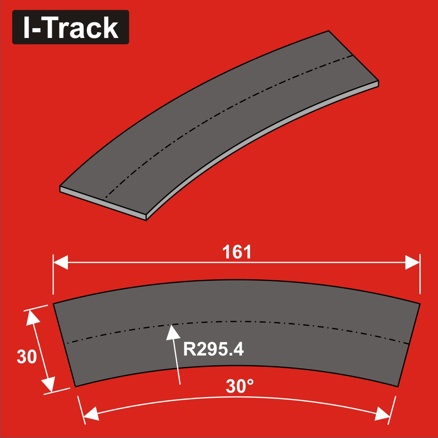 N Track bedding segments Ra295,4x30x3mm 12 pcs