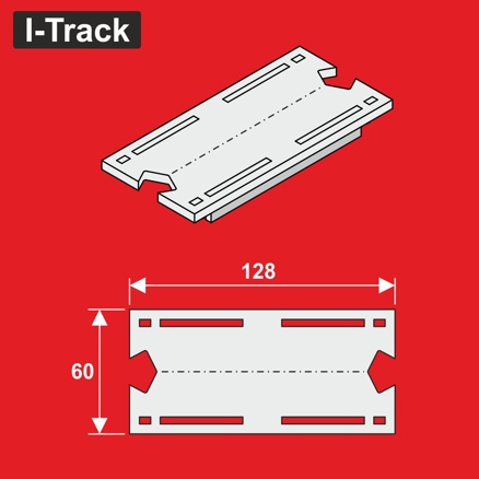 Reduzierstück für I-Track-Segmente 1 Gleisig