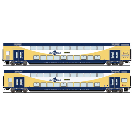 2-piece set: Double-decke r coaches, metronom      
