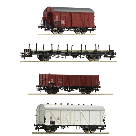 4-piece set: Freight wago ns, PKP                  