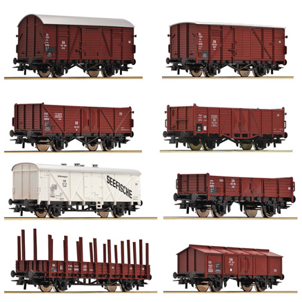Set: Goods wagons,DB,8pcs                          