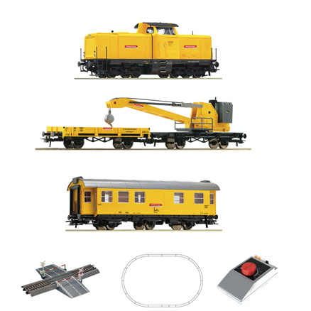 Analogue Start Set: Diesel locomotive class 212 with crane train, DB