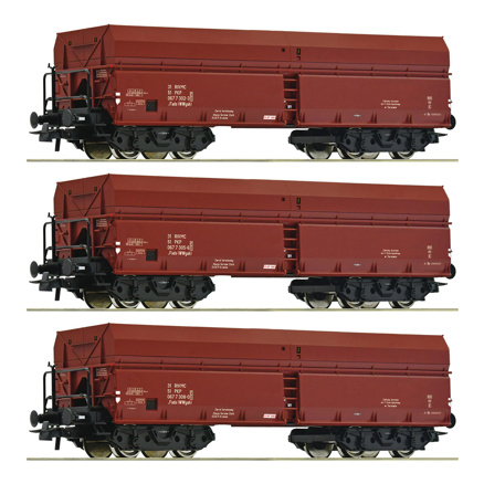 H0 - 3-piece set of self-unloading wagons
