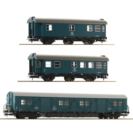 H0 - 3 piece set maintenance train wagons