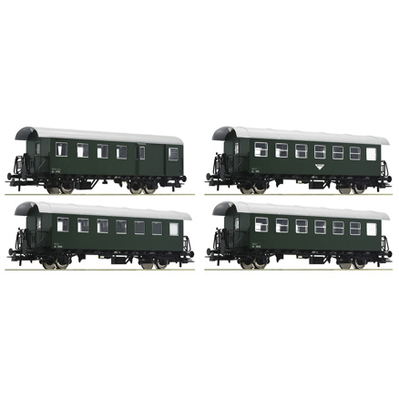 4-piece set: Ribbed wagons, ÖBB -H0