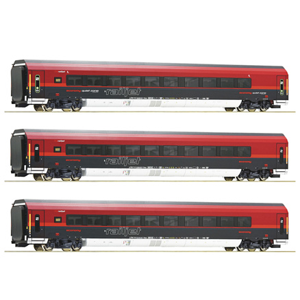 Sada 3 kusů: Railjet, ÖBB Roco 74041