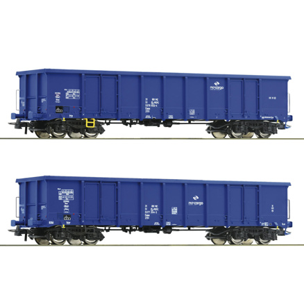 2-part Set: Open Freight Cars, PKP Cargo Roco-7604