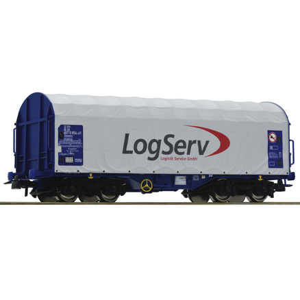 H0 - Wagon with sliding tarpaulin, ROCO, LogServ