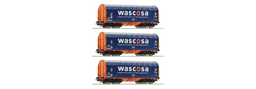 3 dílný set vagónů s posuvnou plachtou, Wascosa