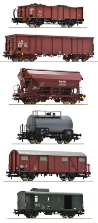 HO - SET 6 vozů nákladního vlaku Roco 76030