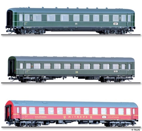 Tillig TT Bahn - 3-piece set of express cars 